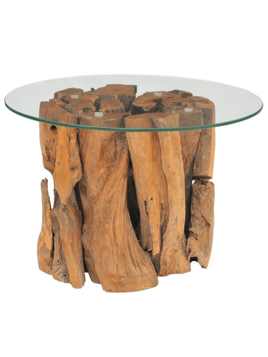 Kafijas galdiņš, masīva tīkkoka stumbrs, 60 cm