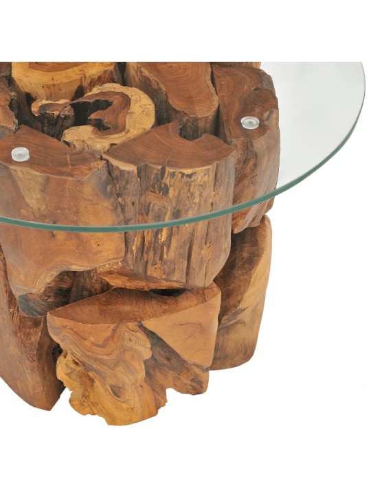 Kafijas galdiņš, masīva tīkkoka stumbrs, 60 cm