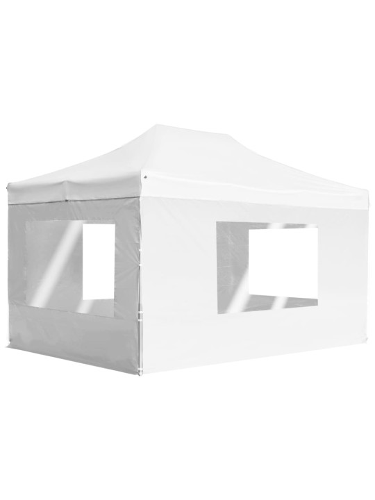 Saliekama nojume ar sānu sienām, 4,5x3 m, alumīnijs, balta