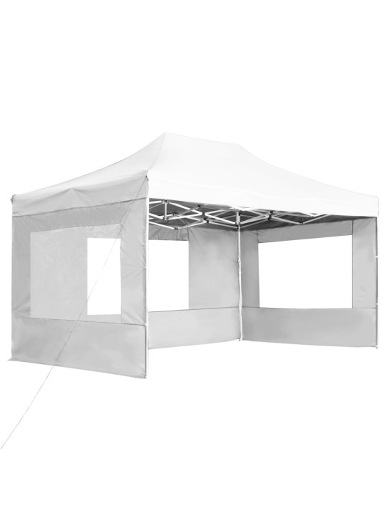 Saliekama nojume ar sānu sienām, 4,5x3 m, alumīnijs, balta