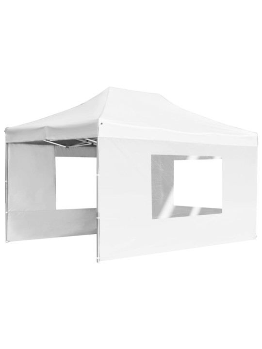 Saliekama nojume ar sānu sienām, 4,5x3 m, alumīnijs, balta