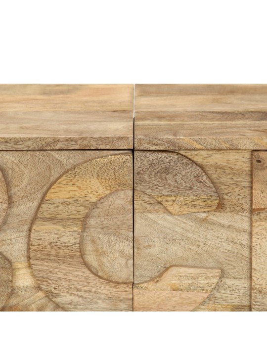 Skapis ar alfabētu, 6 atvilktnes, 120x35x79 cm, mango masīvkoks