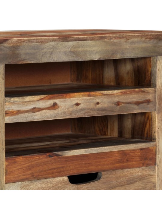 Kumode, pelēka, 100x30x50 cm, masīvs rožkoks