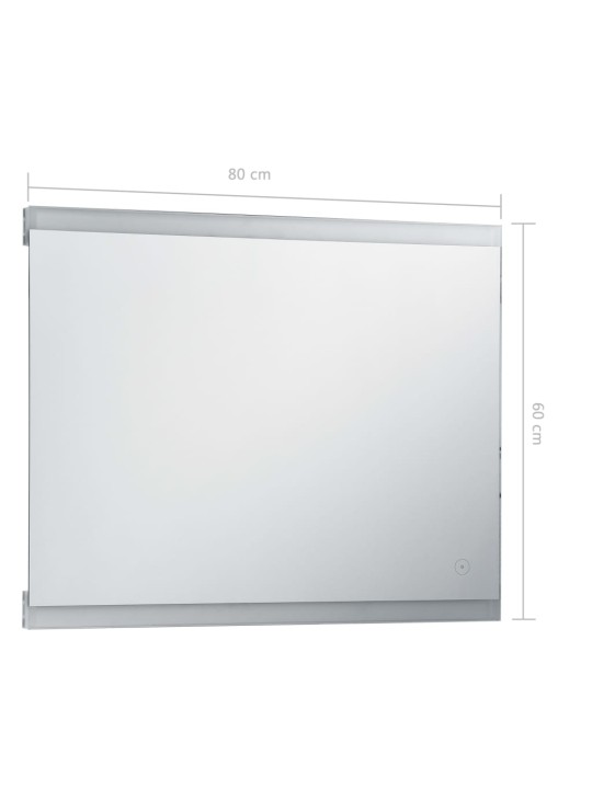 Vannasistabas spogulis ar led un skārienu sensoru, 80x60 cm