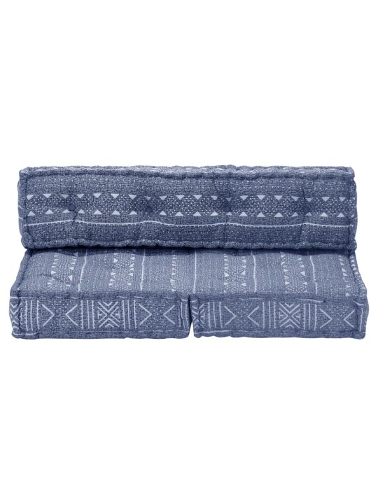 Pufs, indigo krāsas audums