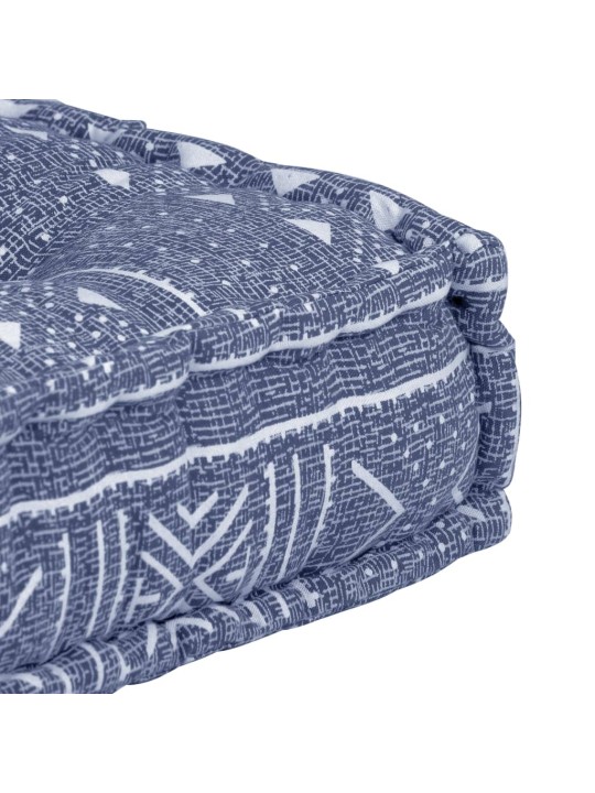 Pufs, indigo krāsas audums