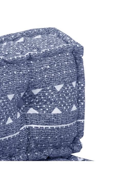 Pufs, indigo krāsas audums