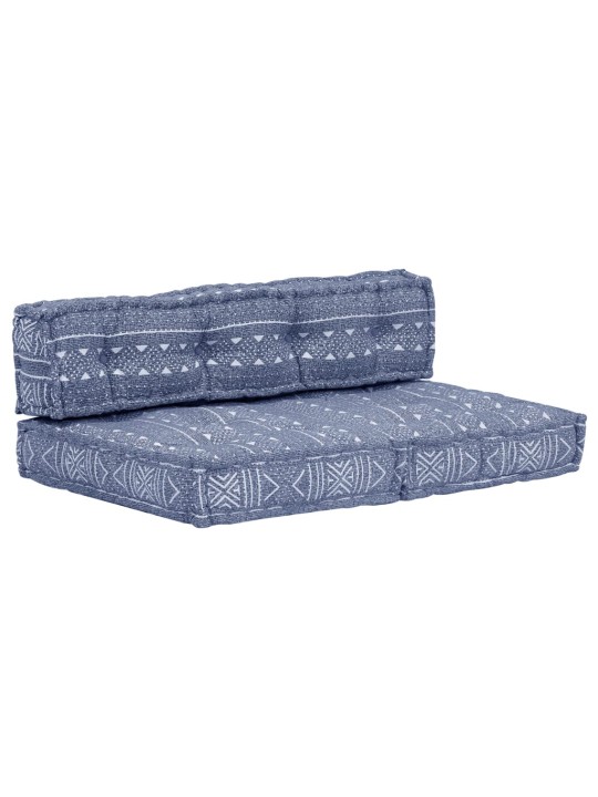 Pufs, indigo krāsas audums