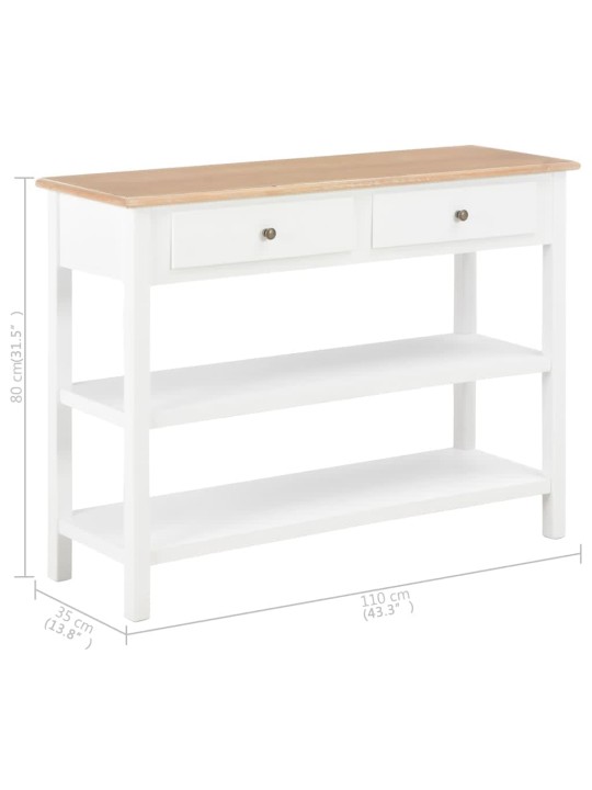 Kumode, 110x35x80 cm, balts mdf