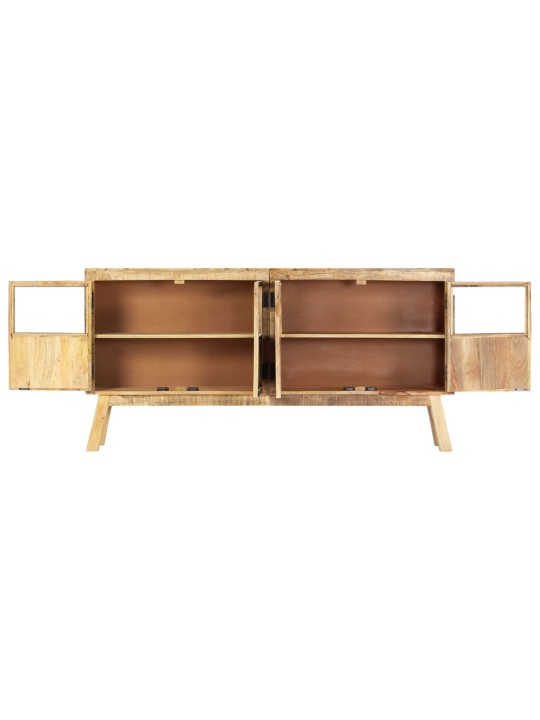 Kumode, 160x30x80 cm, mango masīvkoks, brūna ar melnu