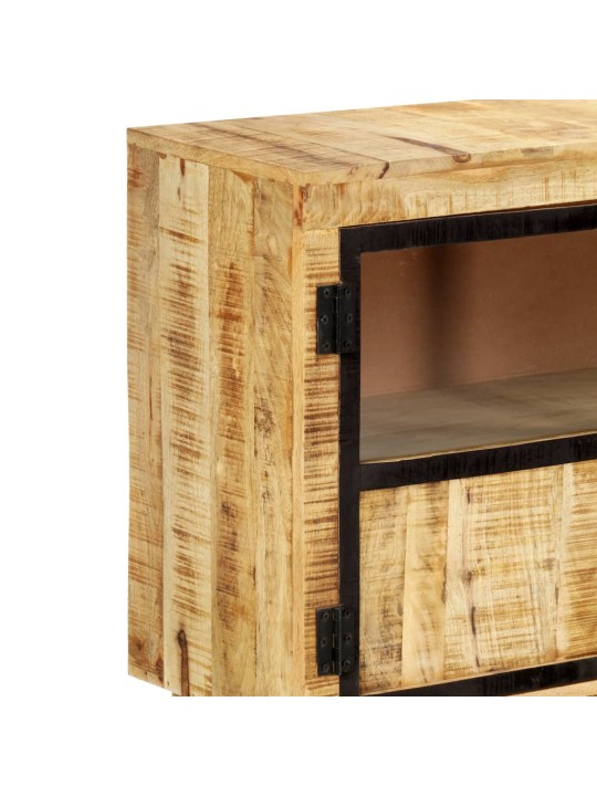Kumode, 160x30x80 cm, mango masīvkoks, brūna ar melnu