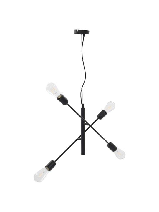 Griestu lampa ar kvēlspuldzēm, 2 w, e27, melna