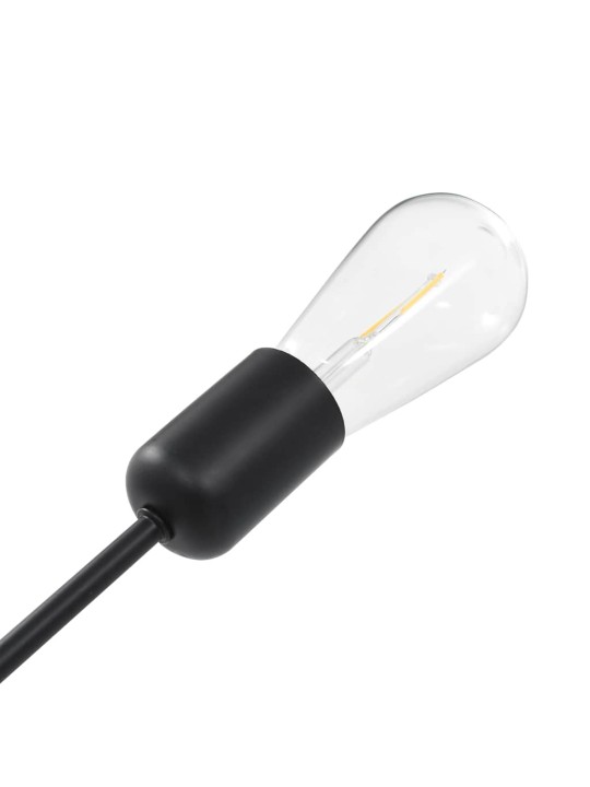 Griestu lampa ar kvēlspuldzēm, 2 w, e27, melna