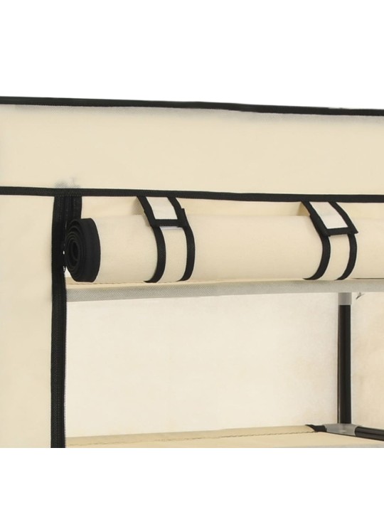 Apavu skapis ar pārsegu, bēšs, 58x28x106 cm, audums