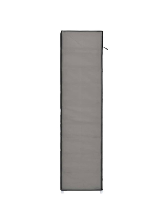 Apavu skapis ar pārsegu, pelēks, 115x28x110 cm, audums