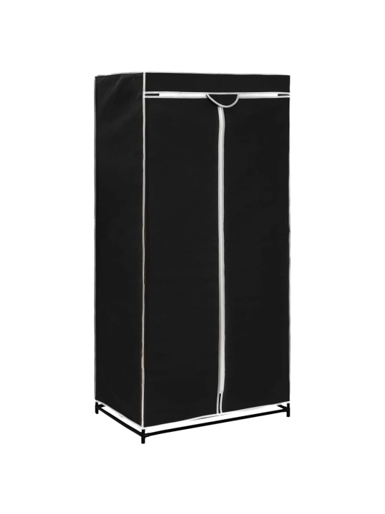 Skapis, 75x50x160 cm, melns