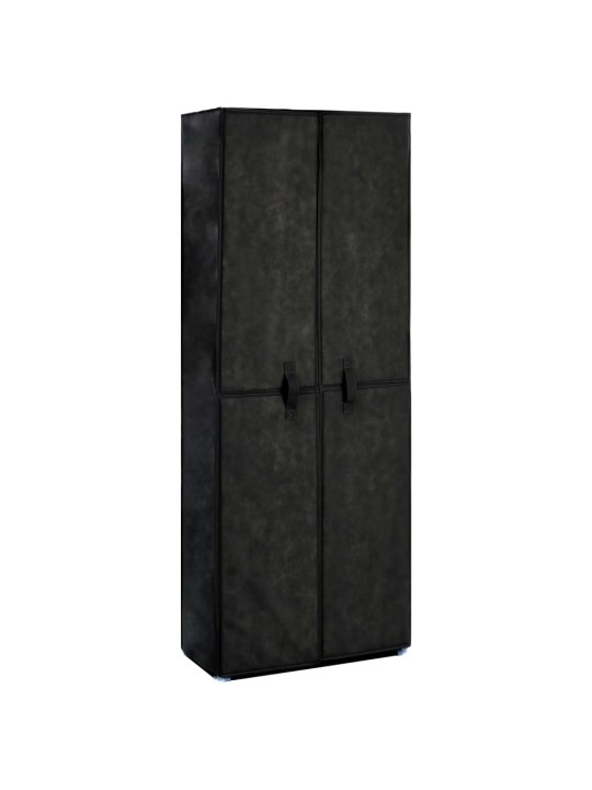 Apavu skapis, melns, 60x30x166 cm, audums