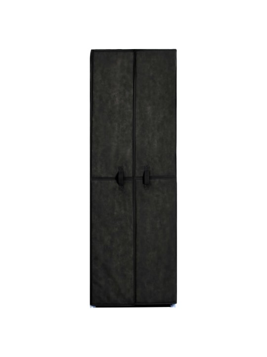 Apavu skapis, melns, 60x30x166 cm, audums