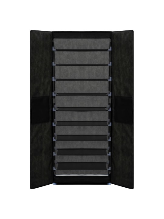 Apavu skapis, melns, 60x30x166 cm, audums