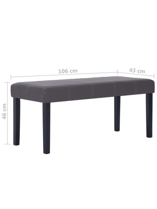 Sols, 106 cm, pelēka mākslīgā āda