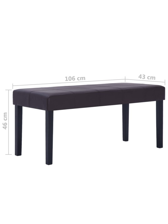 Sols, 106 cm, brūna mākslīgā āda