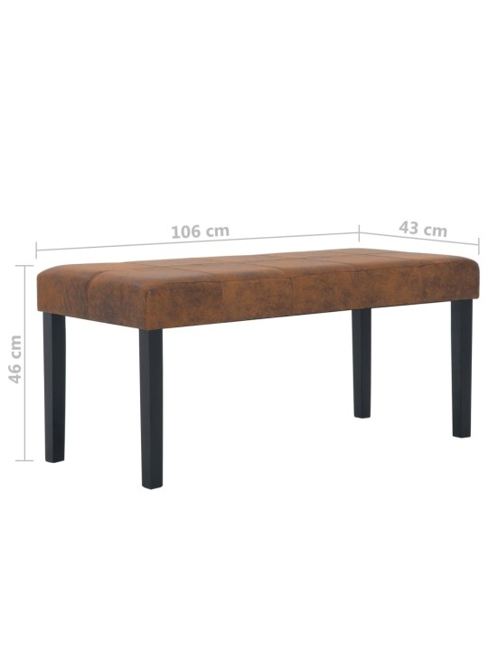 Sols, 106 cm, brūna mākslīgā zamšāda