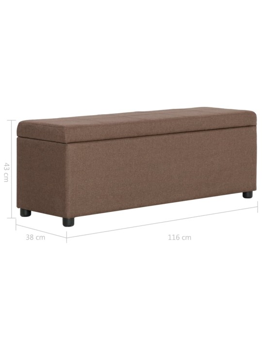 Sols ar kasti, 116 cm, brūns poliesters