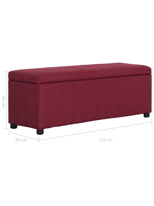 Sols ar kasti, 116 cm, vīna sarkans poliesters