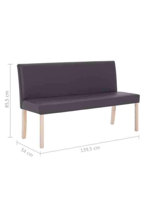 Sols, 139,5 cm, pelēka mākslīgā āda