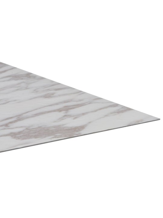 Grīdas flīzes, pašlīmējošas, 5,11 m², pvc, balta marmora krāsa