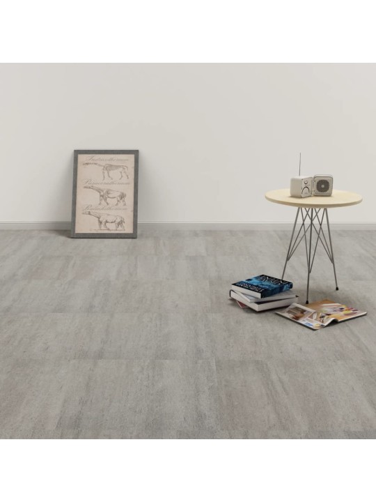 Grīdas flīzes, pašlīmējošas, 5,11 m², pvc, pelēks punktojums