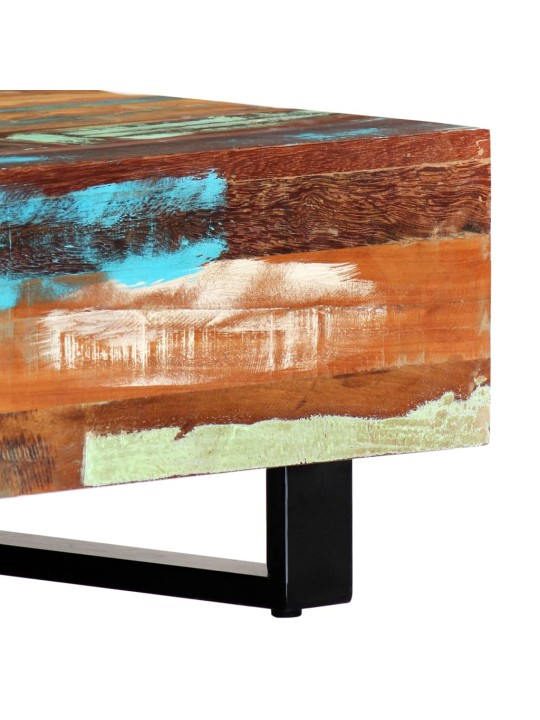 Kafijas galdiņš, 120x50x30 cm, pārstrādāts masīvkoks un tērauds