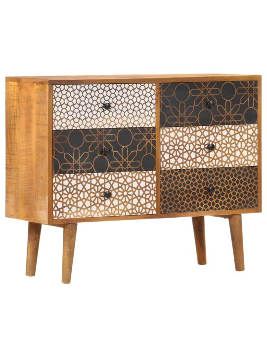 Kumode ar rakstiem, 90x30x70 cm, mango masīvkoks