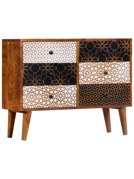 Kumode ar rakstiem, 90x30x70 cm, mango masīvkoks