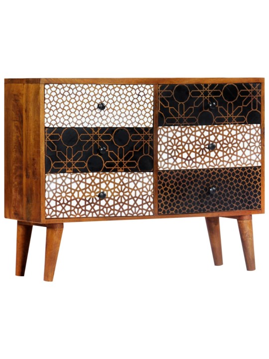 Kumode ar rakstiem, 90x30x70 cm, mango masīvkoks