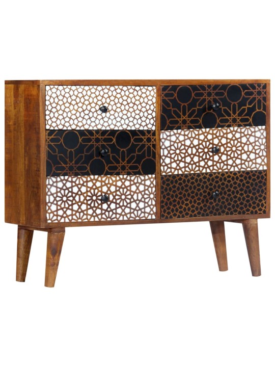 Kumode ar rakstiem, 90x30x70 cm, mango masīvkoks