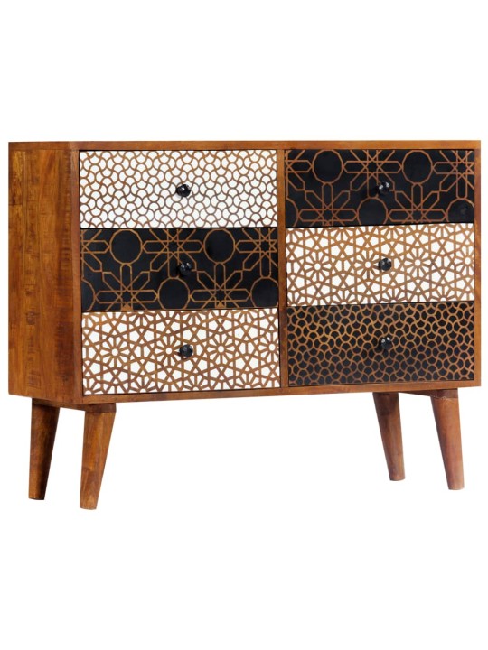 Kumode ar rakstiem, 90x30x70 cm, mango masīvkoks