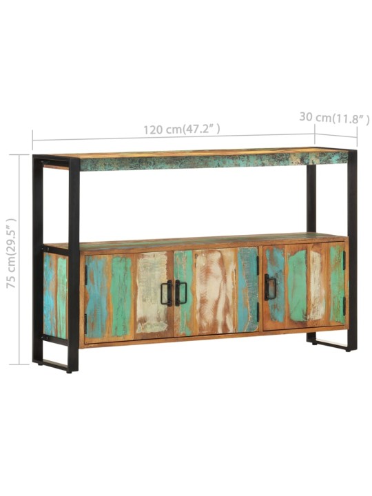 Kumode, 120x30x75 cm, pārstrādāts masīvkoks