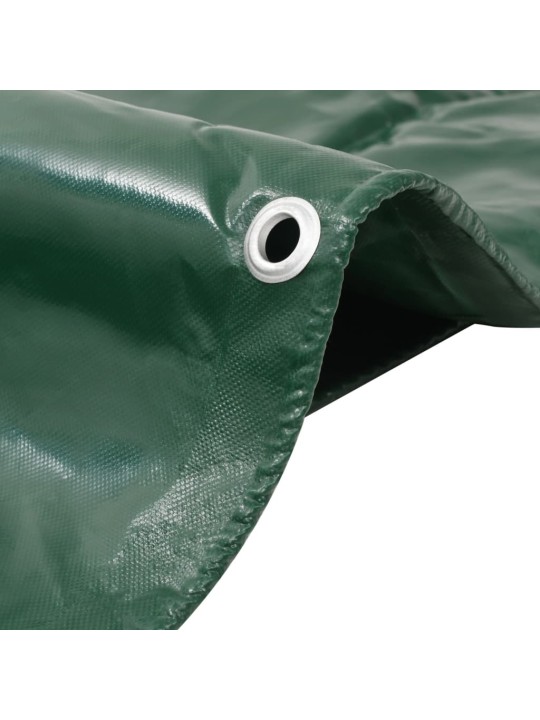 Brezenta pārklājs, 650 g/m², 5x6 m, zaļš