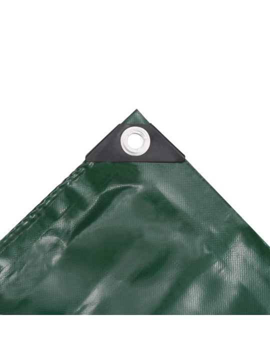 Brezenta pārklājs, 650 g/m², 5x6 m, zaļš