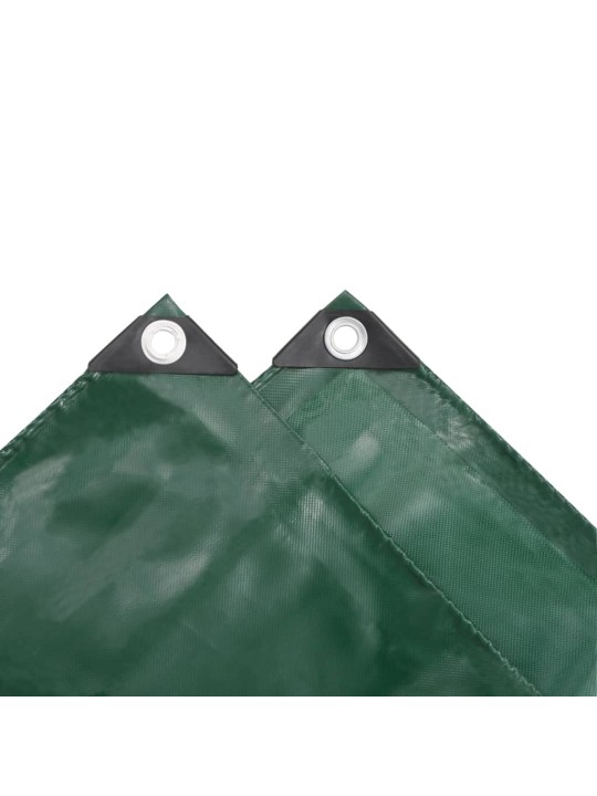 Brezenta pārklājs, 650 g/m², 5x6 m, zaļš