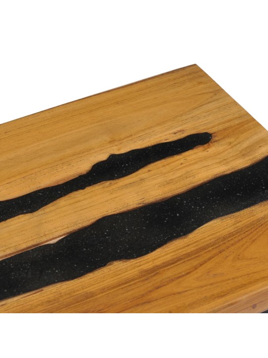Kafijas galdiņš, 100x50x40 cm, masīvs tīkkoks un lavas akmens