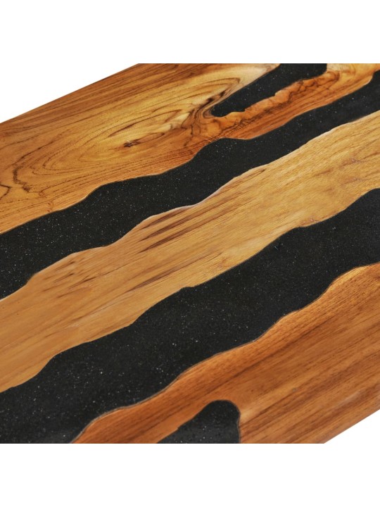 Kafijas galdiņš, 100x50x40 cm, masīvs tīkkoks un lavas akmens