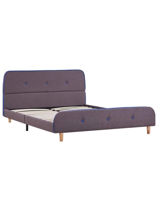 Gultas rāmis bez matrača taupe audums 135x190 cm