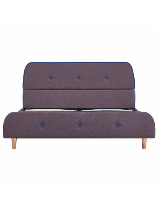 Gultas rāmis bez matrača taupe audums 135x190 cm