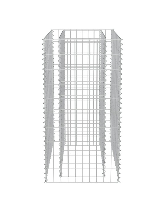 Gabions, augstā puķu kaste, cinkots tērauds, 90x50x100 cm
