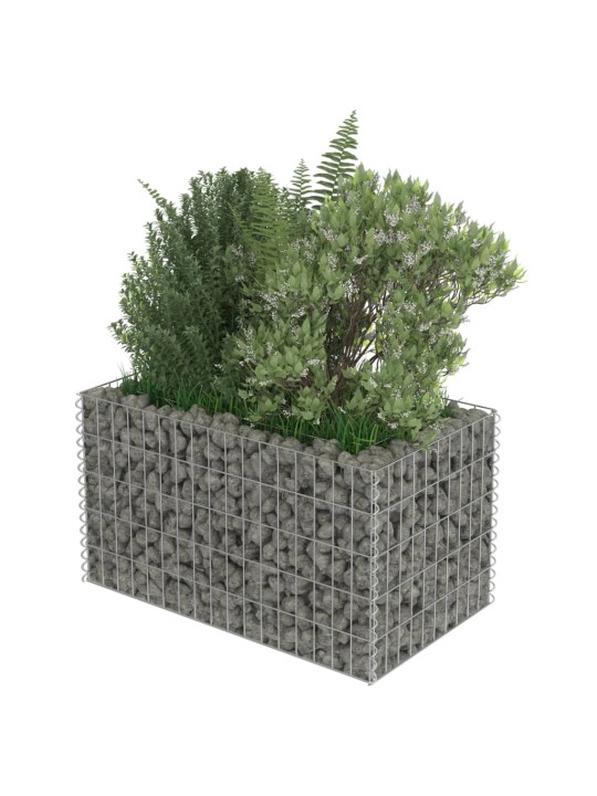 Gabions, augstā puķu kaste, cinkots tērauds, 90x50x50 cm