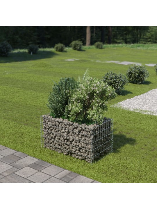 Gabions, augstā puķu kaste, cinkots tērauds, 90x50x50 cm