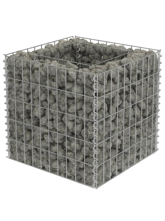 Gabions, augstā puķu kaste, cinkots tērauds, 50x50x50 cm
