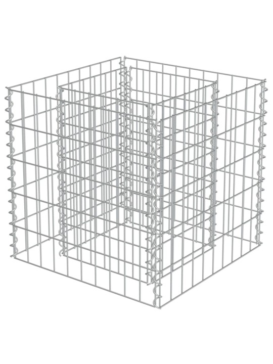 Gabions, augstā puķu kaste, cinkots tērauds, 50x50x50 cm